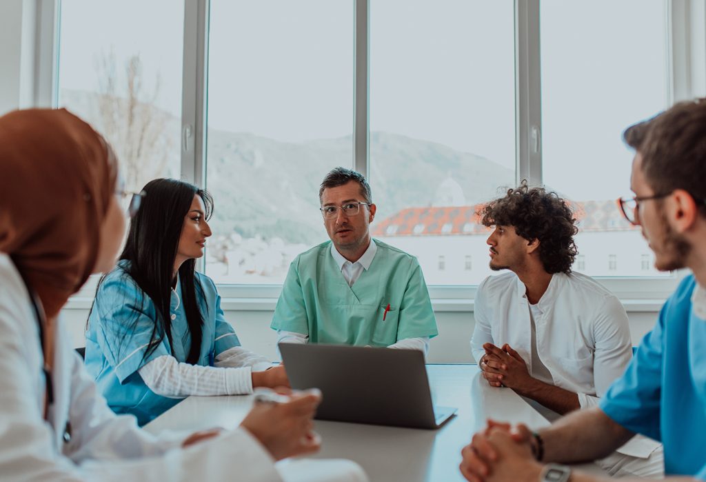 Team of medical experts in a conference